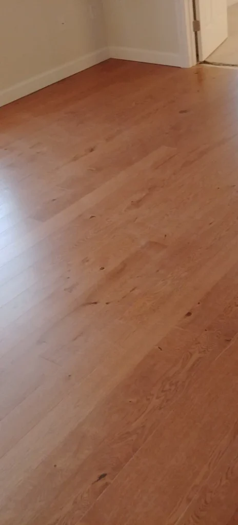 newly installed luxury vinyl plank